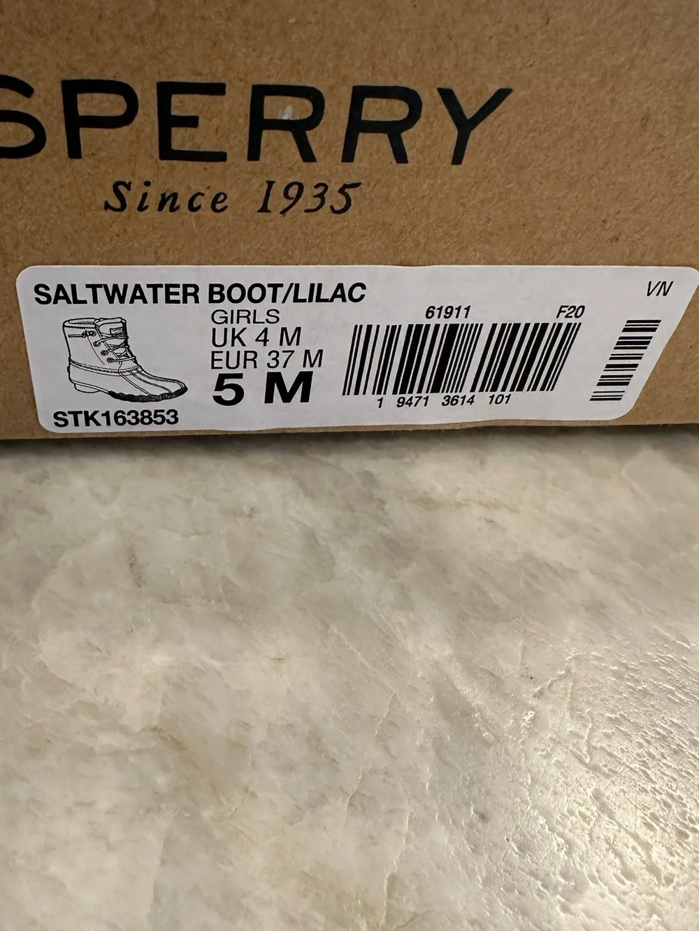 Girl’s Sperry Shimmery Light Pink Waterproof Duck Boots